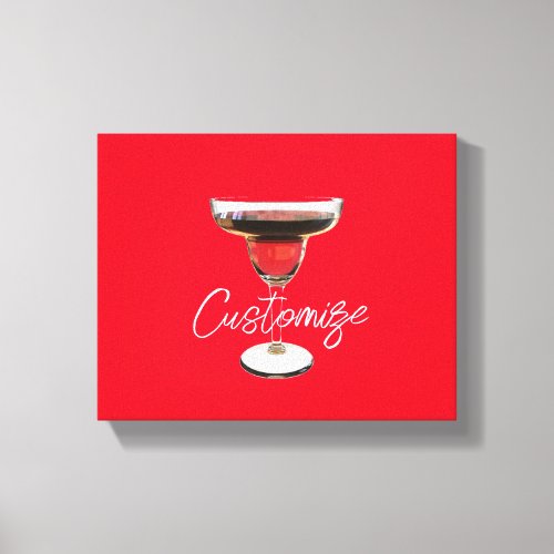 Big Red Margarita Cocktail Drink Thunder_Cove Canvas Print