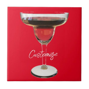 Big Red Margarita Cocktail Drink Thunder_Cove Ceramic Tile