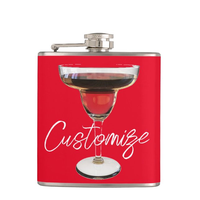 Big Red Margarita Cocktail Drink Thunder_Cove  Flask (Front)