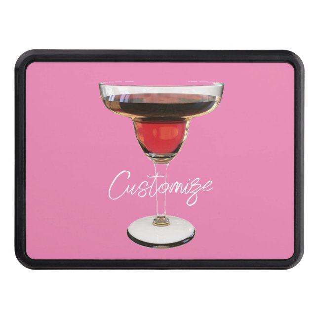 Big Red Margarita Cocktail Drink Thunder_Cove Hitch Cover (Front)