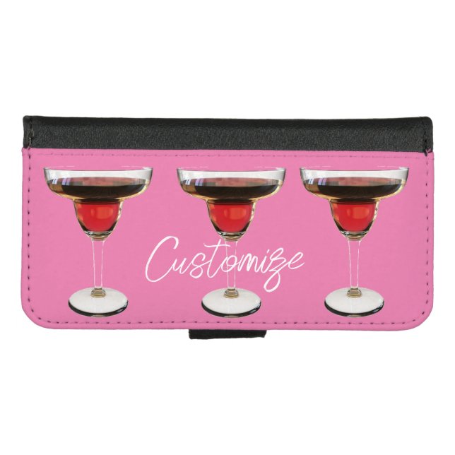 Big Red Margarita Cocktail Drink Thunder_Cove  iPhone Wallet Case (Front (Horizontal))