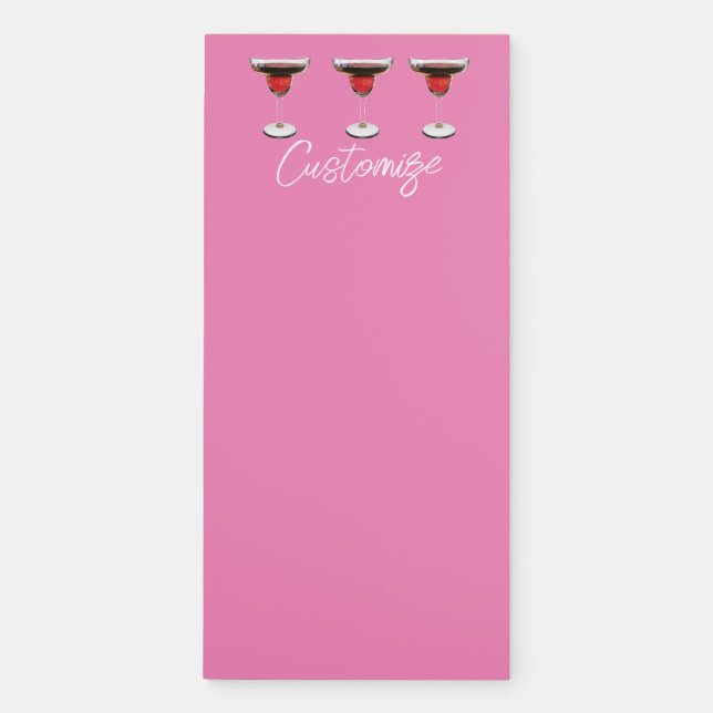 Big Red Margarita Cocktail Drink Thunder_Cove  Magnetic Notepad (Front)