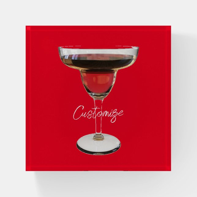 Big Red Margarita Cocktail Drink Thunder_Cove  Paperweight (Front)