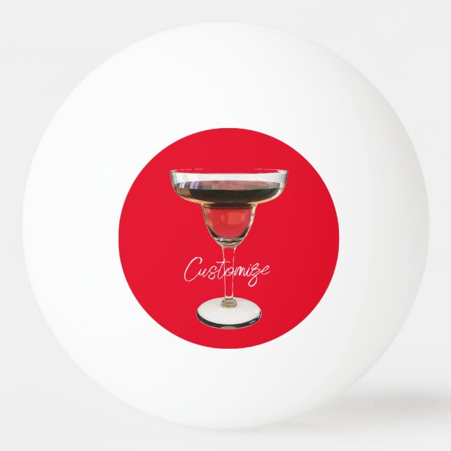 Big Red Margarita Cocktail Drink Thunder_Cove Ping Pong Ball (Front)