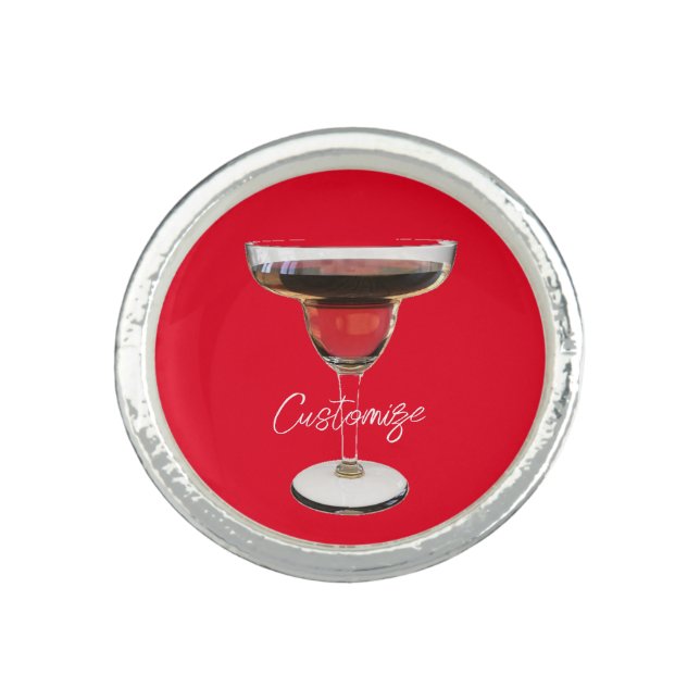 Big Red Margarita Cocktail Drink Thunder_Cove Ring (Front)