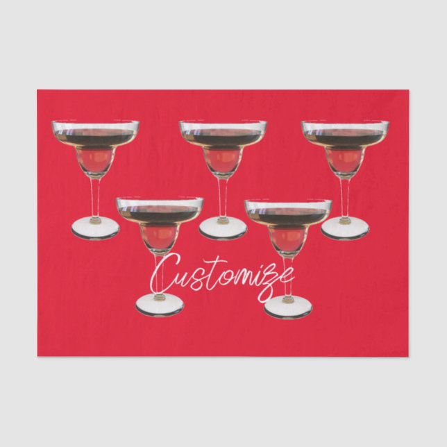 Big Red Margarita Cocktail Drink Thunder_Cove  Tissue Paper (Front)