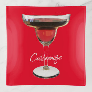 Big Red Margarita Cocktail Drink Thunder_Cove Trinket Tray