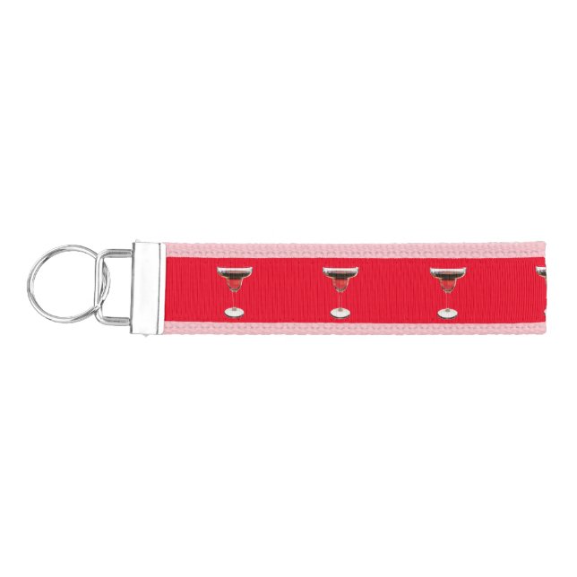 Big Red Margarita Cocktail Drink Thunder_Cove  Wrist Keychain (Keys on Left)