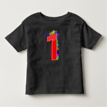 Big Red Number 1 with Happy Birthday