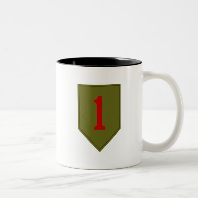 Big Red One, 1st ID Patch Two-Tone Coffee Mug (Right)
