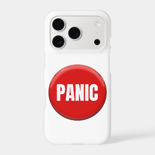 Big Red Panic Button Funny Joke Fear Stress iPhone 17 Pro Case