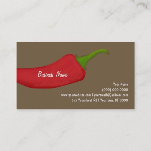 Customizable Big Red Pepper Business Card