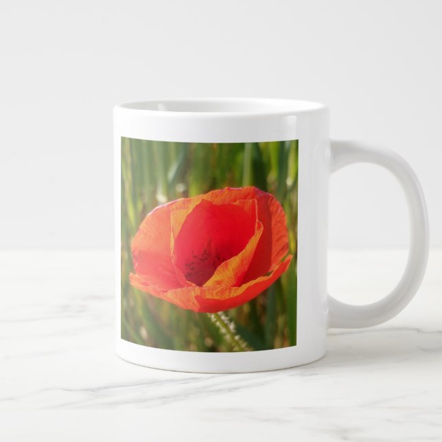 Big red poppy giant coffee mug (Right)