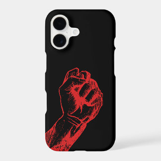 Big Red Raised Defiant Fist iPhone 17 Case