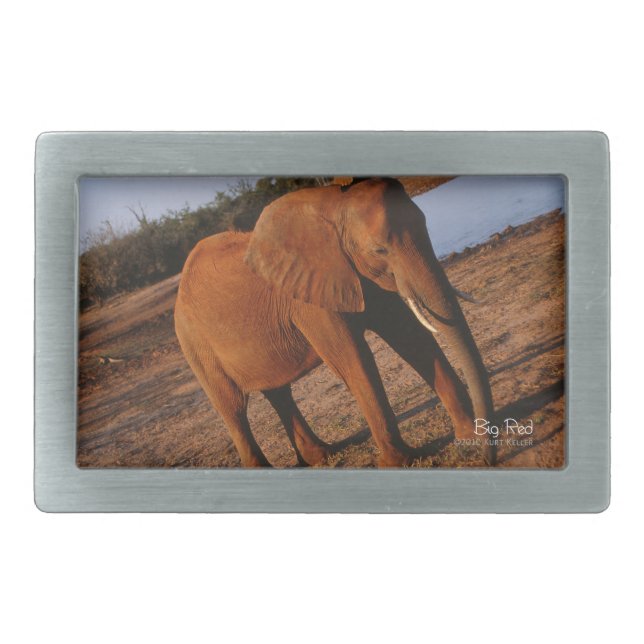 Big Red Rectangular Belt Buckle (Front)