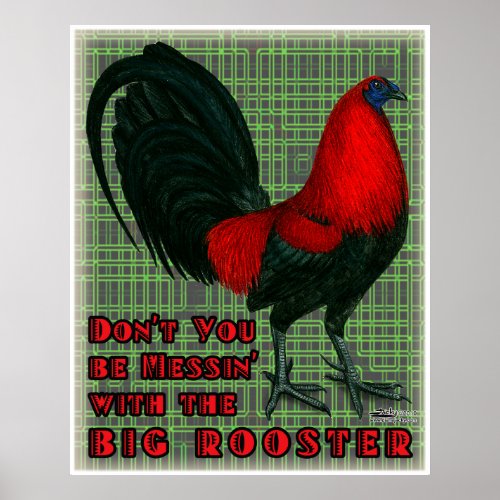 Big Red Rooster Poster