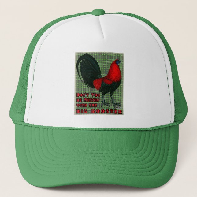 Big Red Rooster Trucker Hat (Front)