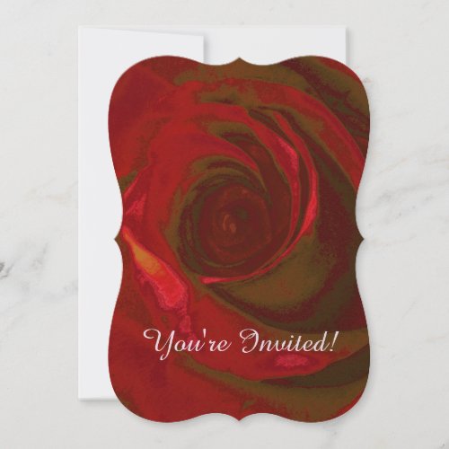 Big Red Rose Invitation