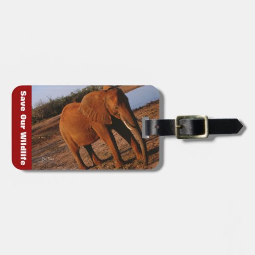 Big Red Save Our Wildlife Luggage Tag