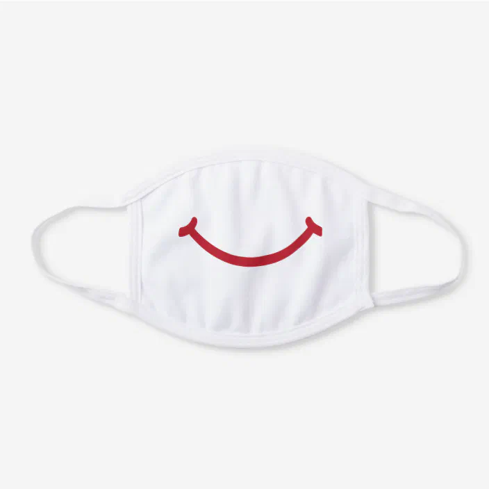 Big Red Smile Happy Face Mask Zazzle Com