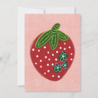 Big Red Strawberry Greeting Card
