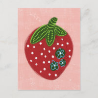 Big Red Strawberry Postcard