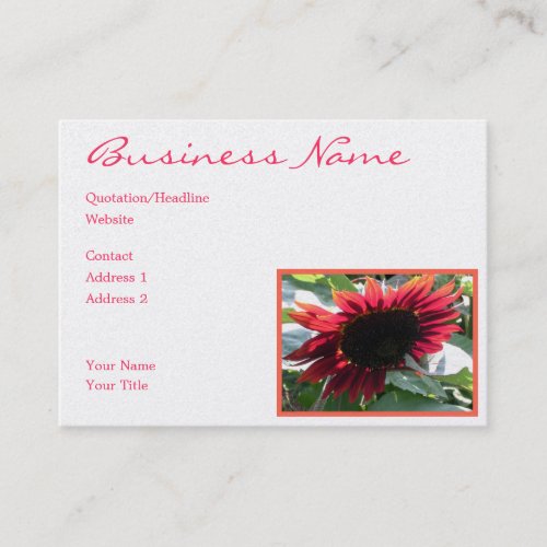 Big Red Sunflower Business Card
