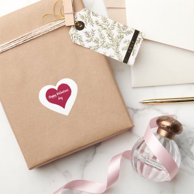 Big red textured heart Happy Valentines day Sticker (Gifting)