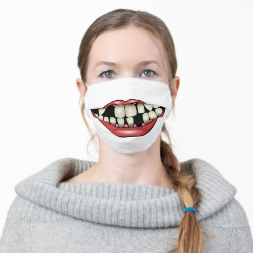 Big Red Toothless Mouth Adult Cloth Face Mask