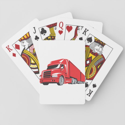 Big Red Truck Poker Cards