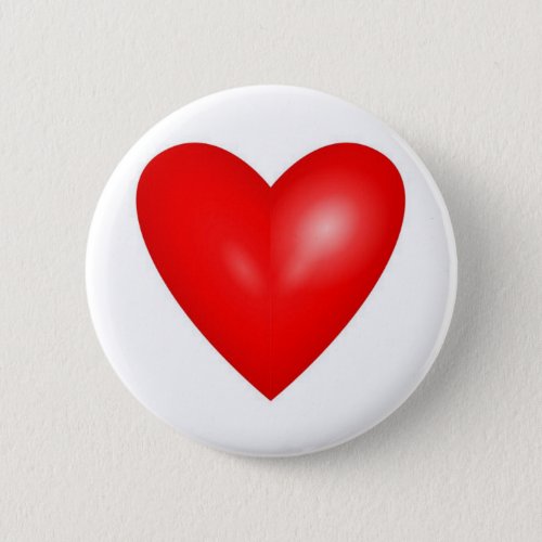 Big Red Valentine Heart Pinback Button