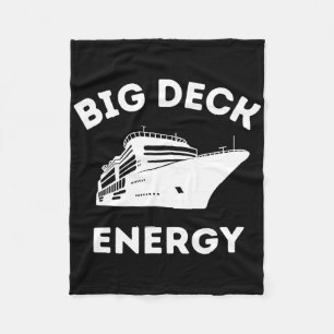 Big Retro Deeck Energy Cruise Ship Travel Vacation Fleece Blanket