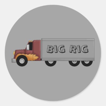 Big Rig 18 Wheeler Semi Truck Fun Stickers by BabiesOnly at Zazzle
