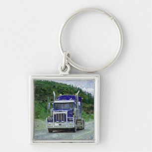 BIG RIG FREIGHT TRUCK LOVERS Art Keychain