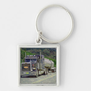 BIG RIG FREIGHT TRUCK LOVERS Art Keychain