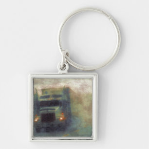 BIG RIG FREIGHT TRUCK LOVERS Art Keychain