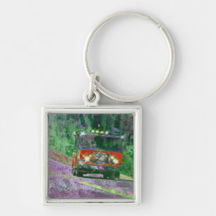 BIG RIG FREIGHT TRUCK LOVERS Art Keychain
