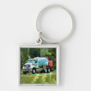 BIG RIG FREIGHT TRUCK LOVERS Art Keychain