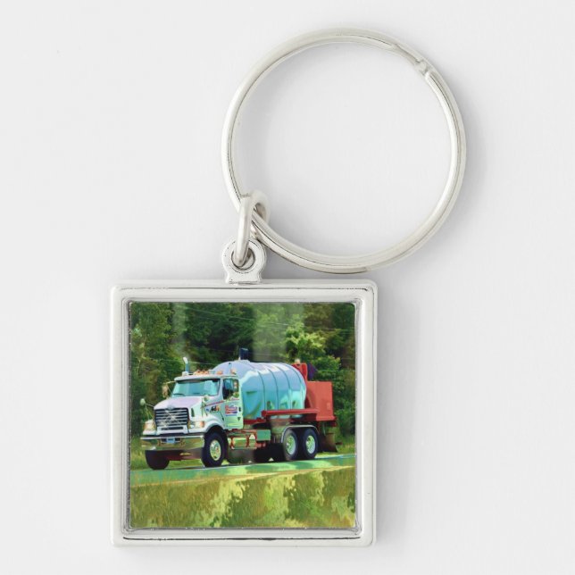 BIG RIG FREIGHT TRUCK LOVERS Art Keychain (Front)