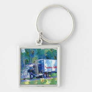 BIG RIG FREIGHT TRUCK LOVERS Art Keychain