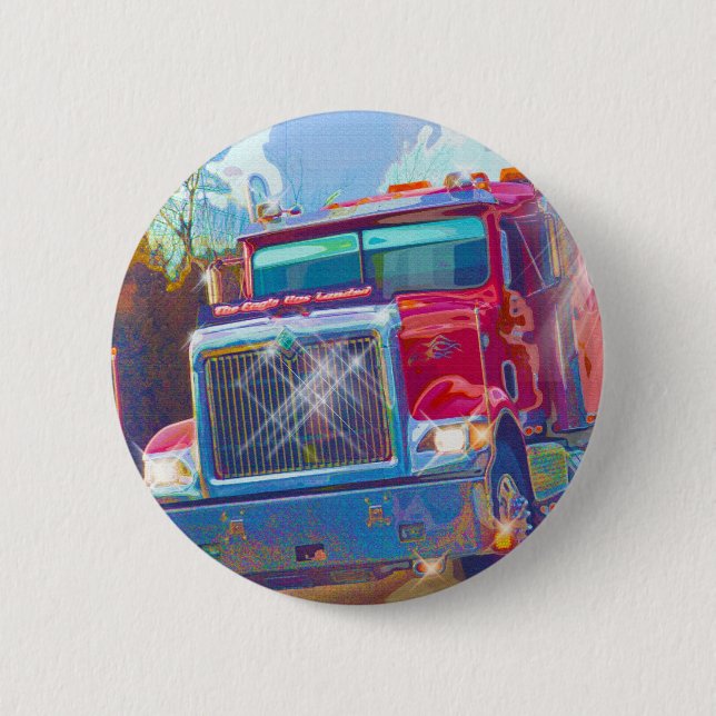 BIG RIG LORRIES & TRUCKS for Truck-lovers Button (Front)