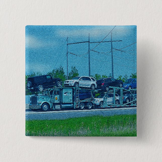 BIG RIG LORRIES & TRUCKS for Truck-lovers Button (Front)