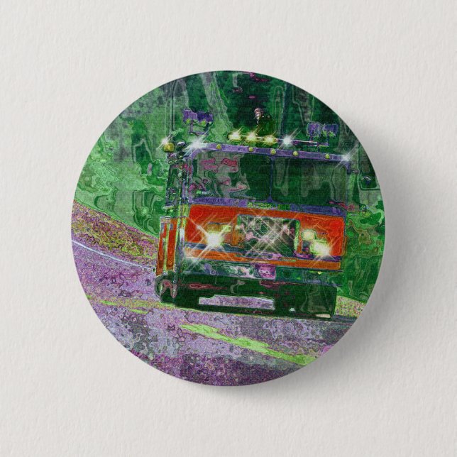BIG RIG LORRIES & TRUCKS for Truck-lovers Button (Front)