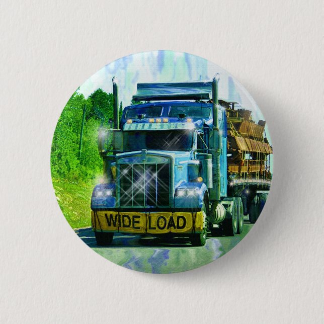 BIG RIG LORRIES & TRUCKS for Truck-lovers Button (Front)