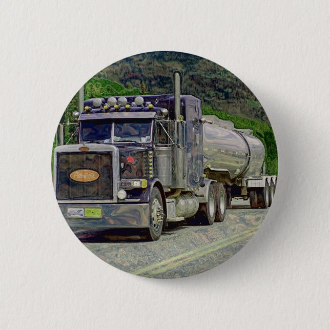 BIG RIG LORRIES & TRUCKS for Truck-lovers Button (Front)