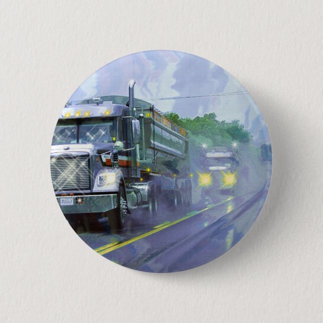 BIG RIG LORRIES & TRUCKS for Truck-lovers Button (Front)