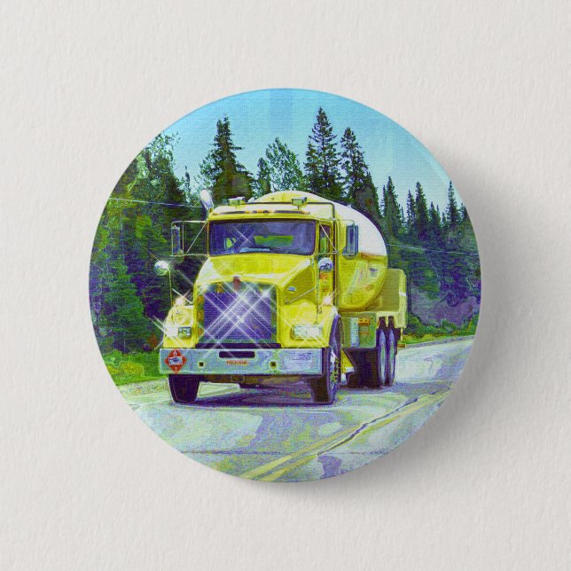 BIG RIG LORRIES & TRUCKS for Truck-lovers Button (Front)
