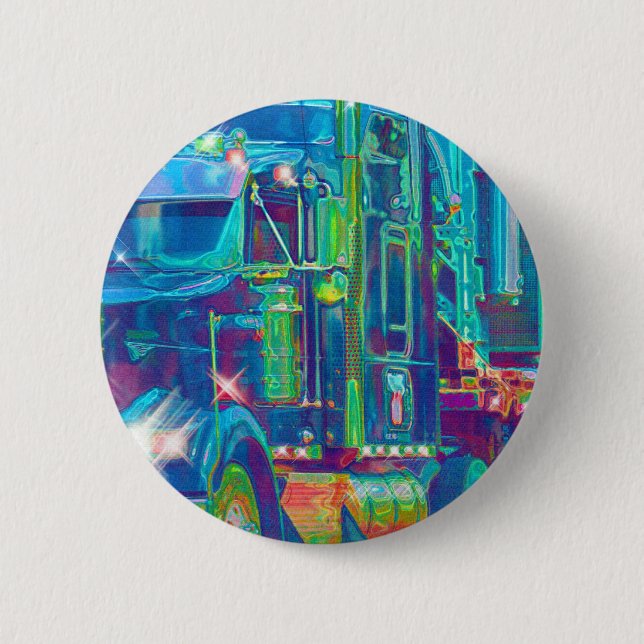 BIG RIG LORRIES & TRUCKS for Truck-lovers Button (Front)