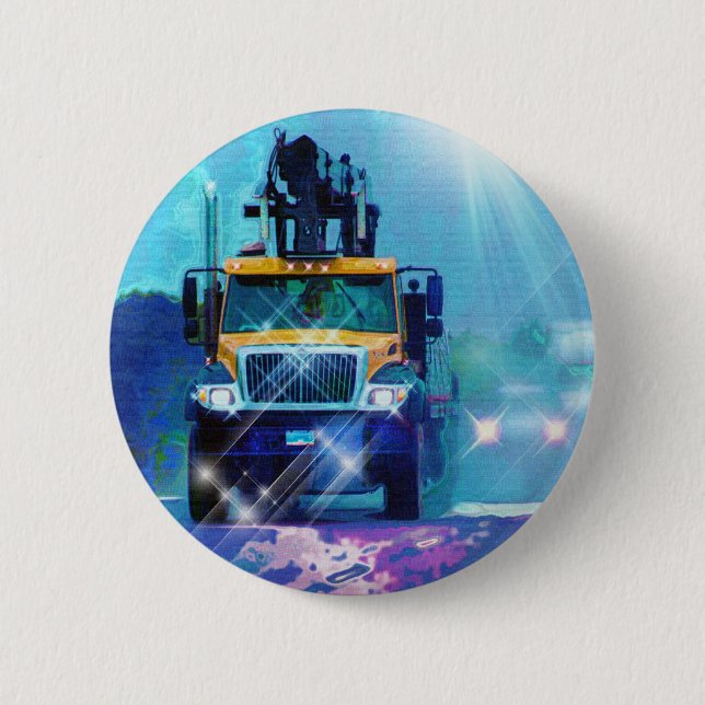 BIG RIG LORRIES & TRUCKS for Truck-lovers Button (Front)