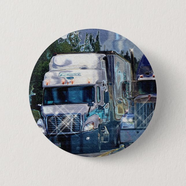 BIG RIG LORRIES & TRUCKS for Truck-lovers Button (Front)